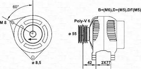 Magneti Marelli 9433 550 140 10 - Генератор unicars.by