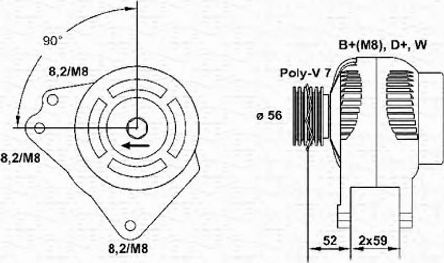 Magneti Marelli 943355011010 - Генератор unicars.by