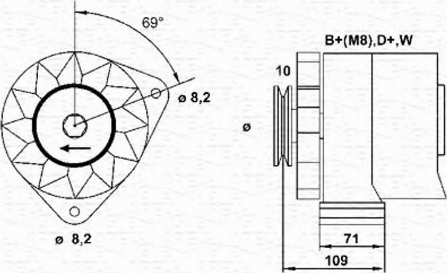 Magneti Marelli 943355083010 - Генератор unicars.by