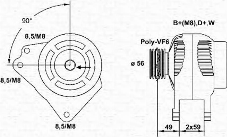 Magneti Marelli 943355030010 - Генератор unicars.by