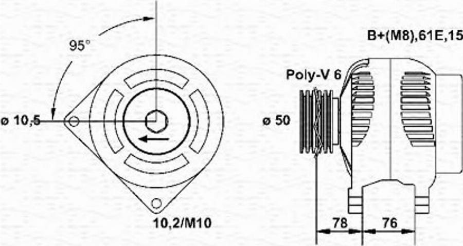 Magneti Marelli 943355026010 - Генератор unicars.by