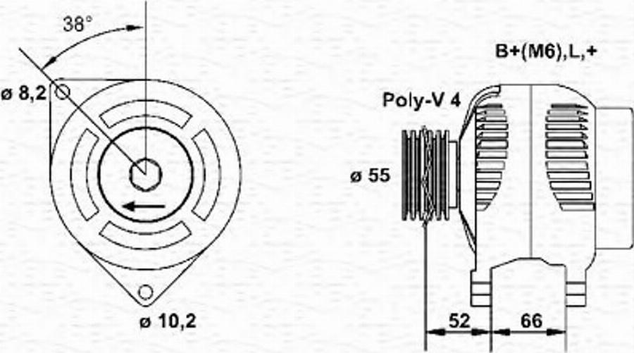 Magneti Marelli 943355020010 - Генератор unicars.by