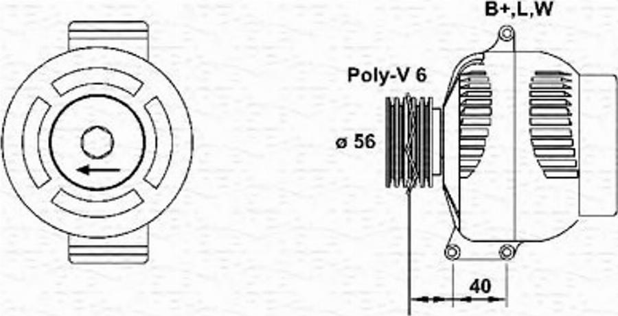 Magneti Marelli 943355196010 - Генератор unicars.by