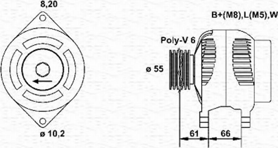 Magneti Marelli 943355149010 - Генератор unicars.by