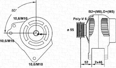 Magneti Marelli 943355144010 - Генератор unicars.by