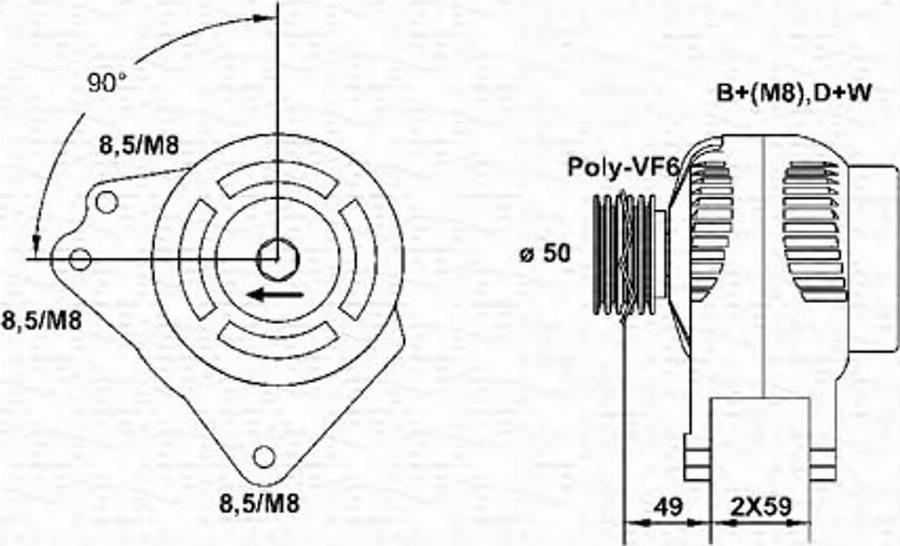 Magneti Marelli 943355115010 - Генератор unicars.by