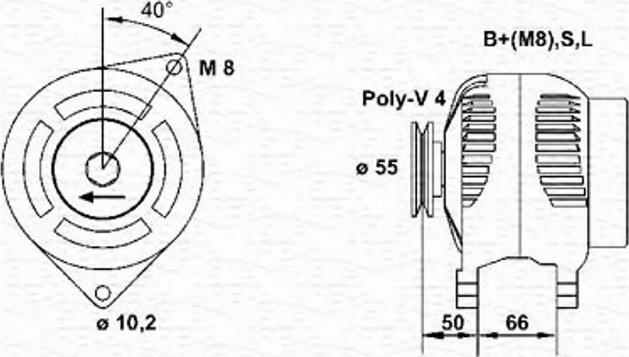 Magneti Marelli 943355116010 - Генератор unicars.by