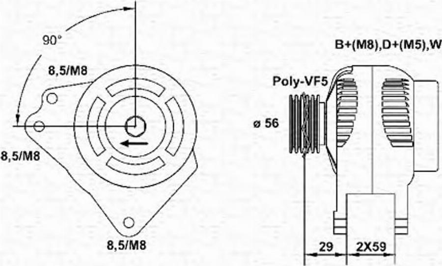 Magneti Marelli 943355117010 - Генератор unicars.by