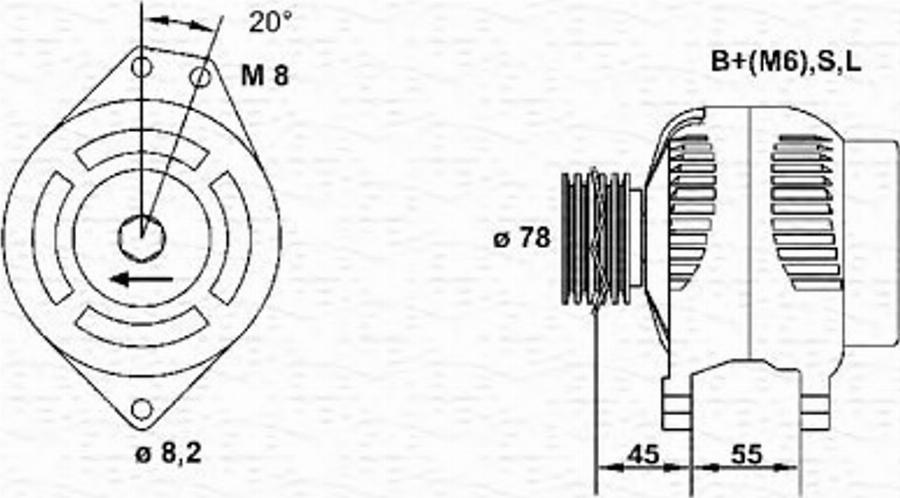 Magneti Marelli 943355183010 - Генератор unicars.by