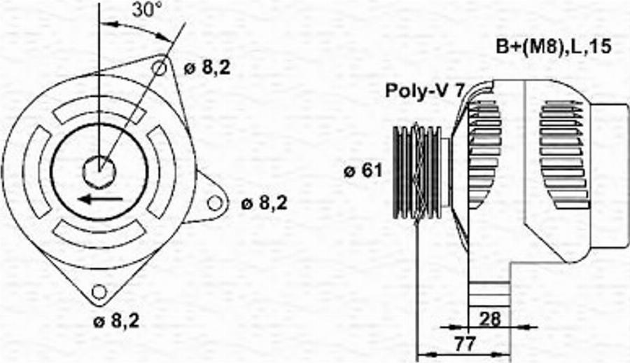 Magneti Marelli 943355133010 - Генератор unicars.by