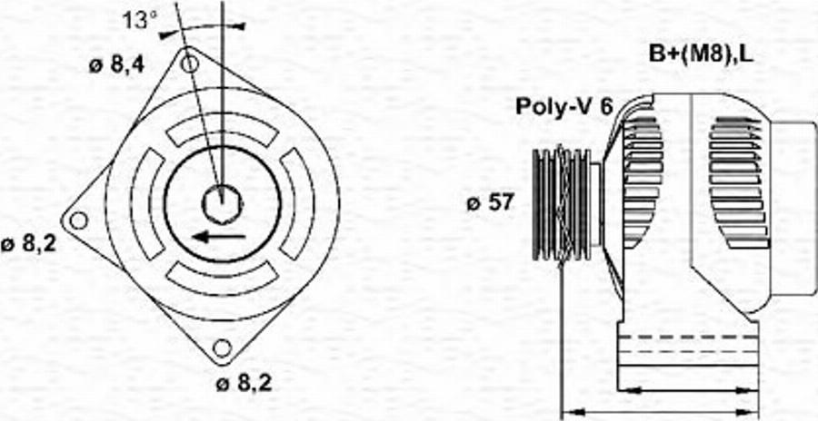 Magneti Marelli 943355123010 - Генератор unicars.by