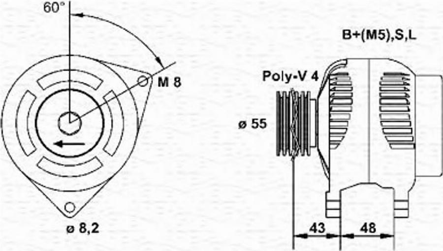 Magneti Marelli 943355177010 - Генератор unicars.by