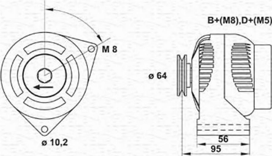 Magneti Marelli 943356943010 - Генератор unicars.by