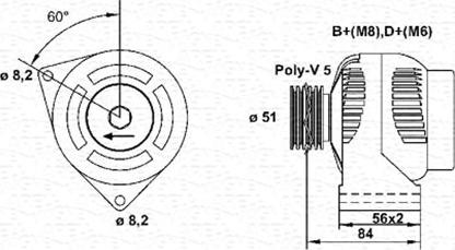 Magneti Marelli 943356957010 - Генератор unicars.by