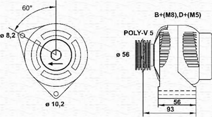 Magneti Marelli 943 35 696 501 0 - Генератор unicars.by