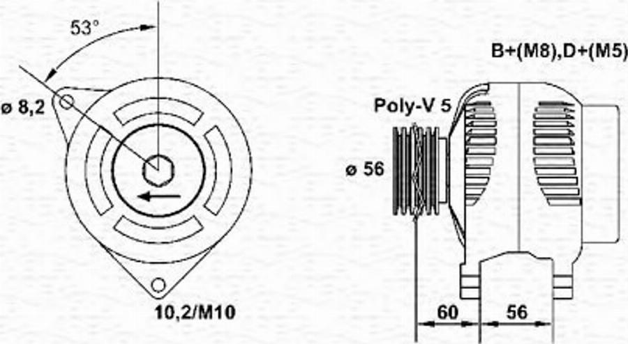 Magneti Marelli 943 35 696 601 0 - Генератор unicars.by