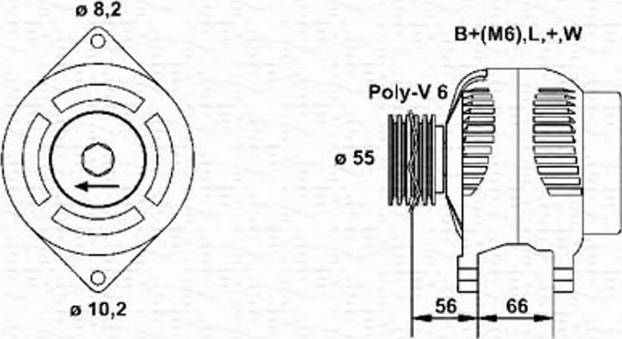 Magneti Marelli 943356960010 - Генератор unicars.by