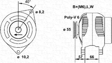 Magneti Marelli 943356961010 - Генератор unicars.by