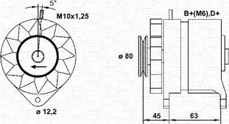 Magneti Marelli 943356903010 - Генератор unicars.by