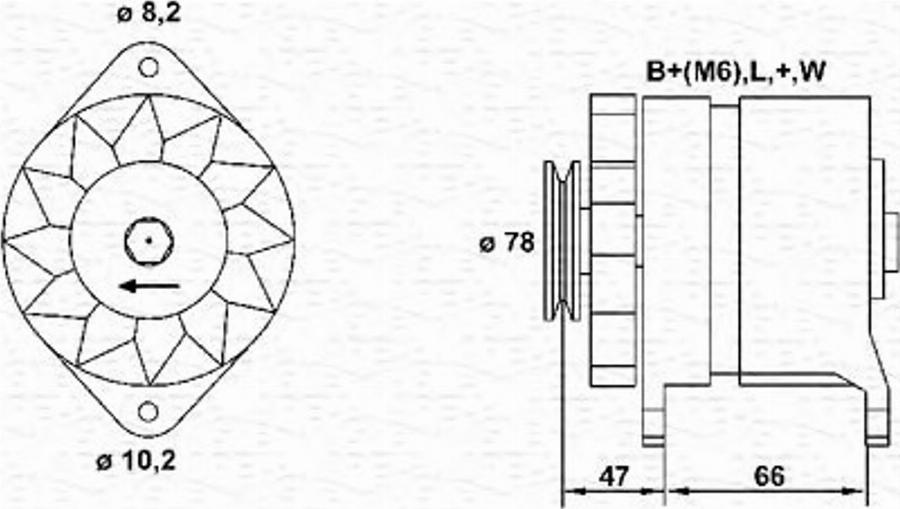 Magneti Marelli 943356981010 - Генератор unicars.by