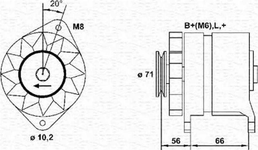 Magneti Marelli 943356971010 - Генератор unicars.by