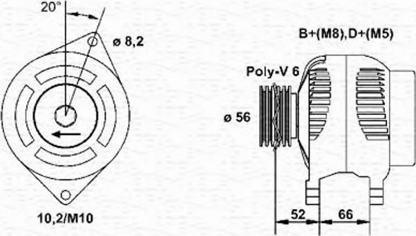 Magneti Marelli 943356973010 - Генератор unicars.by