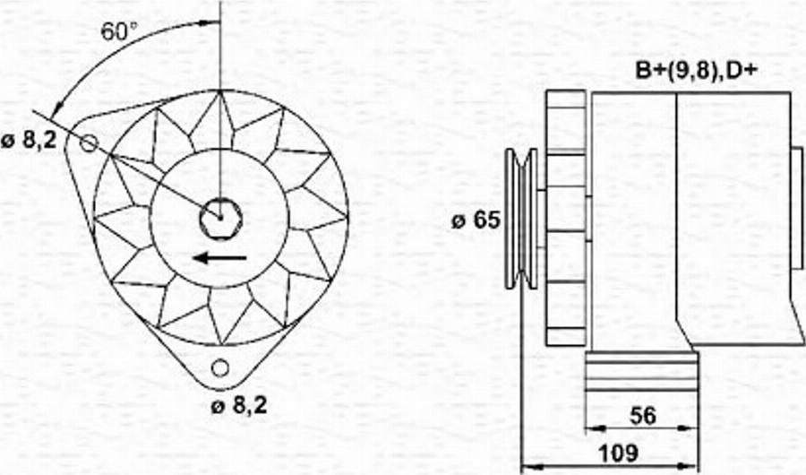 Magneti Marelli 943356446010 - Генератор unicars.by