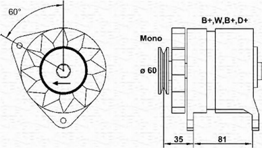 Magneti Marelli 943356455010 - Генератор unicars.by