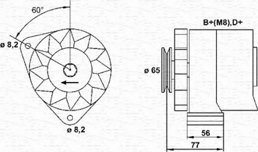 Magneti Marelli 943356452010 - Генератор unicars.by