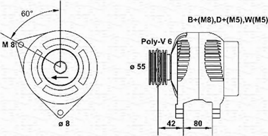 Magneti Marelli 943356557010 - Генератор unicars.by