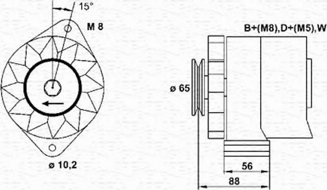 Magneti Marelli 943356508010 - Генератор unicars.by