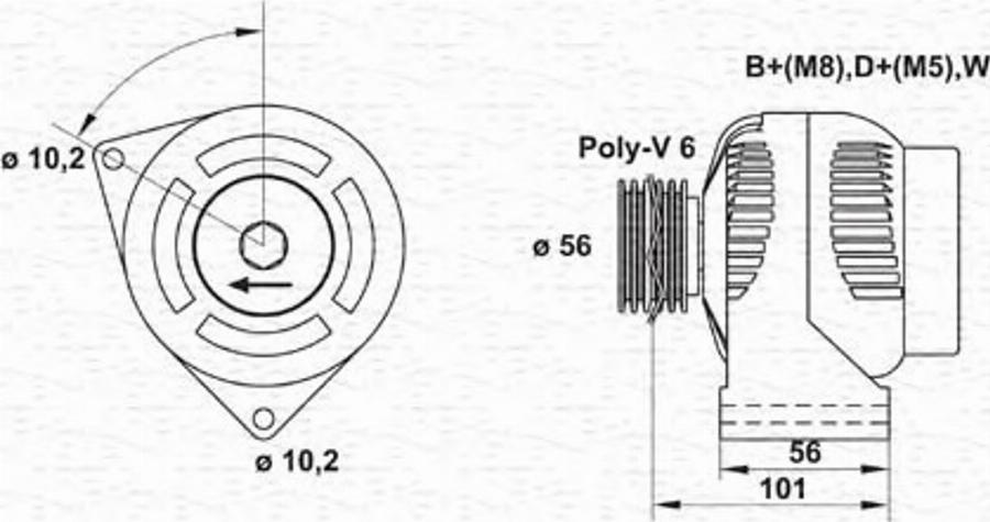 Magneti Marelli 943356507010 - Генератор unicars.by