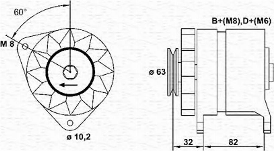 Magneti Marelli 943356519010 - Генератор unicars.by