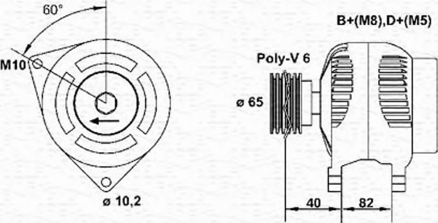 Magneti Marelli 943356515010 - Генератор unicars.by