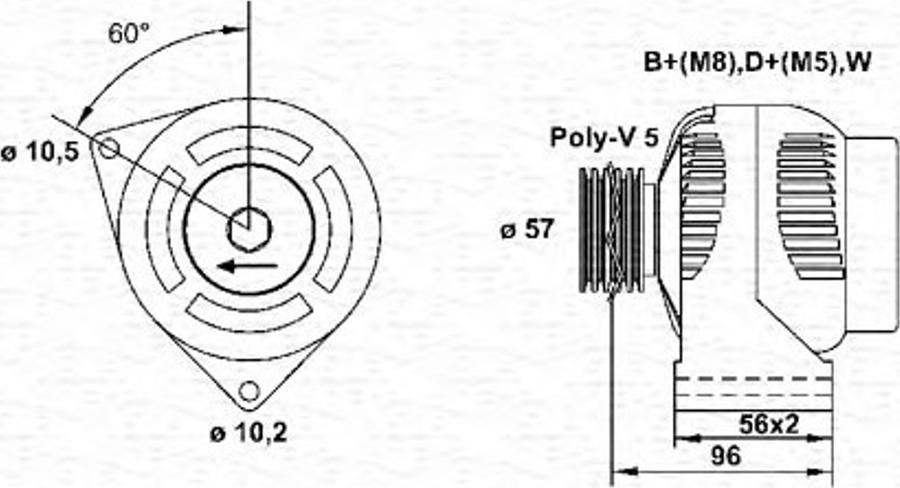 Magneti Marelli 943356575010 - Генератор unicars.by