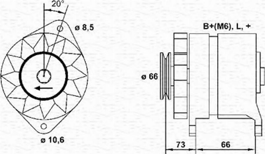 Magneti Marelli 943356691010 - Генератор unicars.by