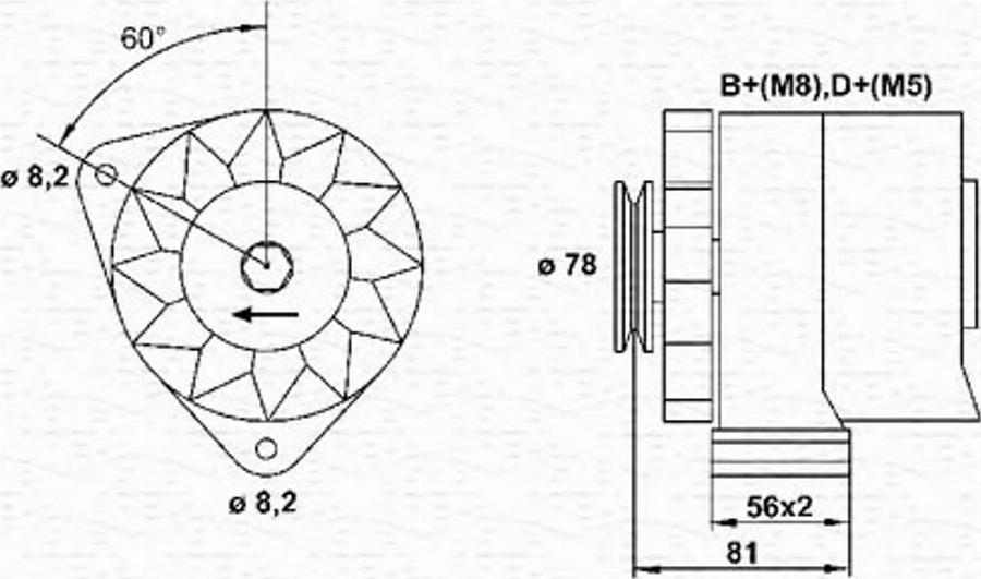 Magneti Marelli 943356649010 - Генератор unicars.by