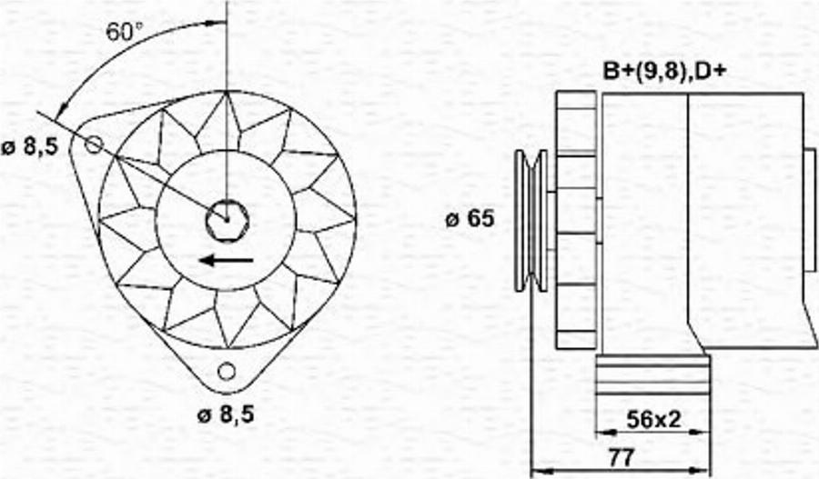 Magneti Marelli 943356646010 - Генератор unicars.by