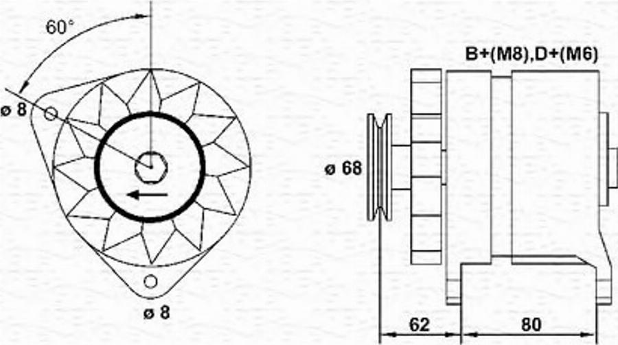 Magneti Marelli 943356654010 - Генератор unicars.by