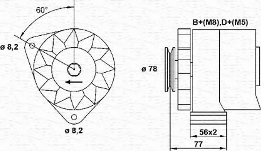 Magneti Marelli 943356656010 - Генератор unicars.by