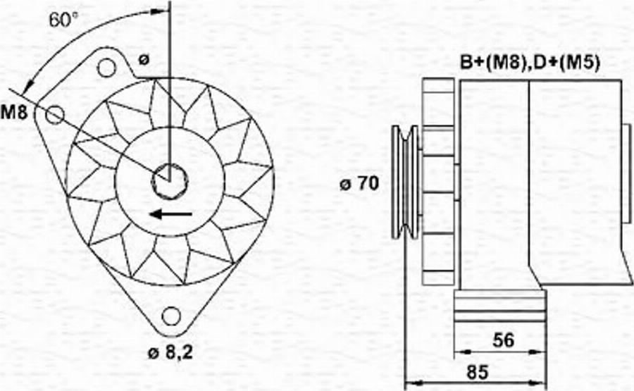 Magneti Marelli 943356604010 - Генератор unicars.by