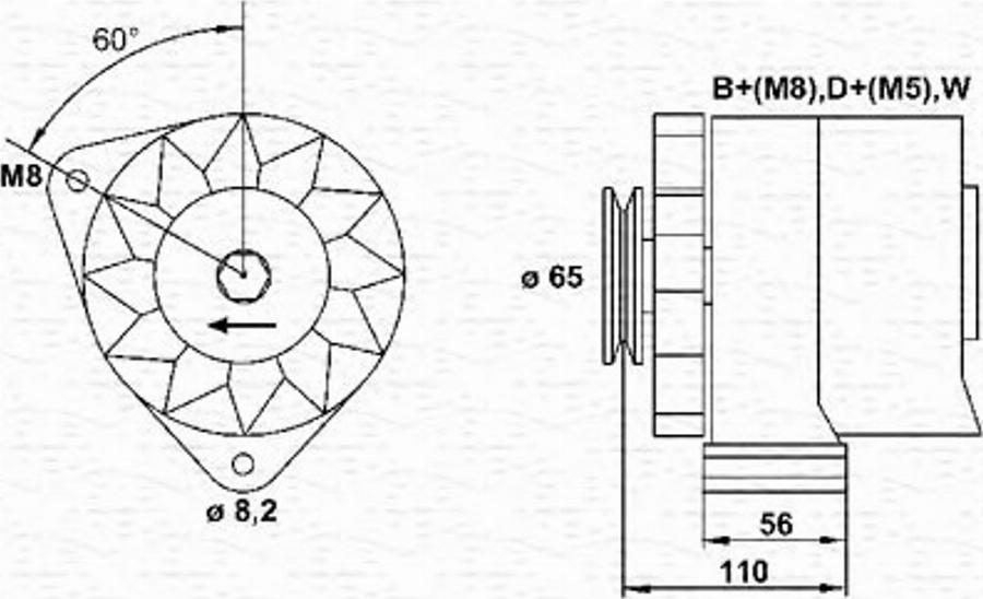 Magneti Marelli 943356605010 - Генератор unicars.by