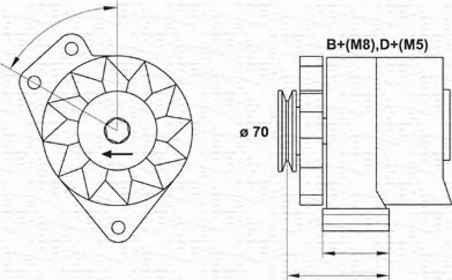 Magneti Marelli 943356606010 - Генератор unicars.by