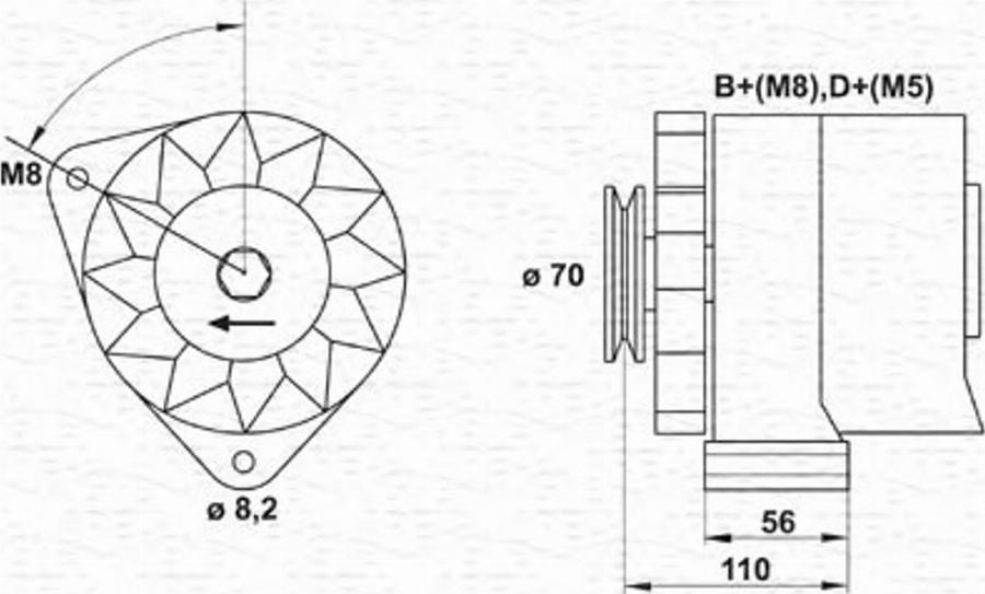 Magneti Marelli 943356603010 - Генератор unicars.by