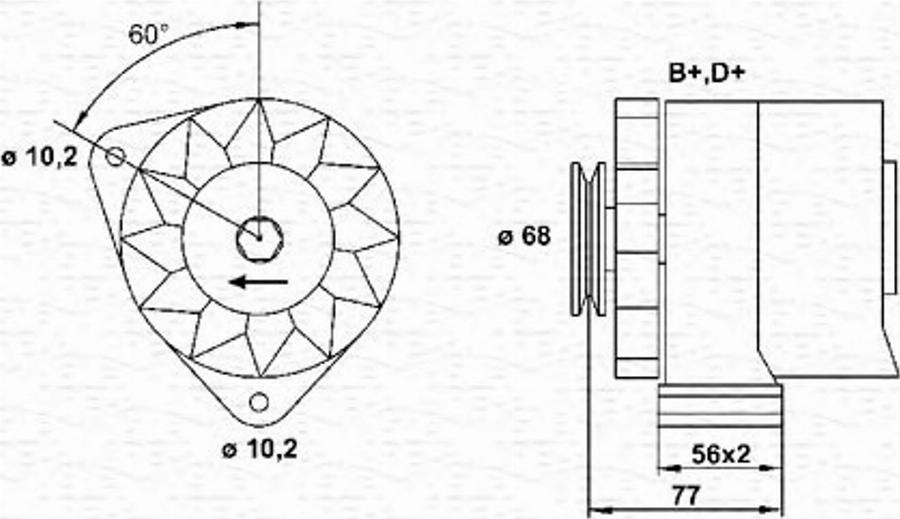 Magneti Marelli 943356619010 - Генератор unicars.by