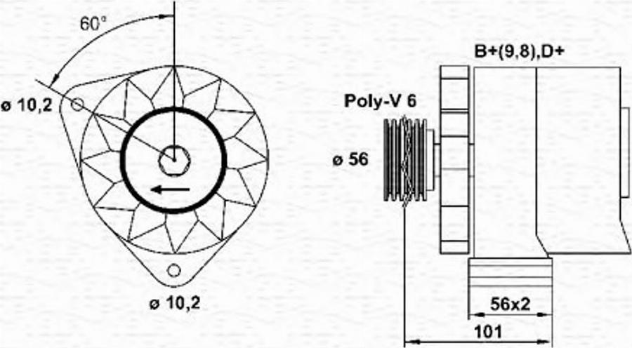 Magneti Marelli 943356621010 - Генератор unicars.by