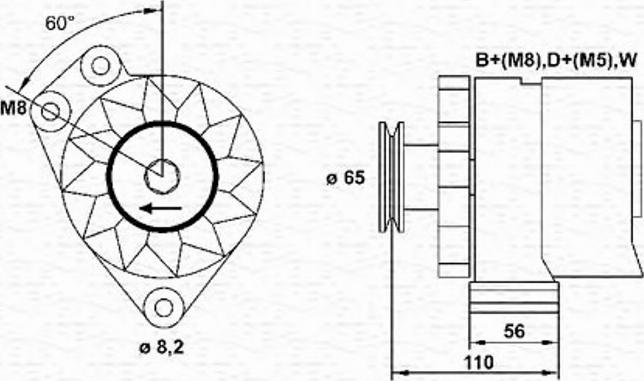 Magneti Marelli 943356673010 - Генератор unicars.by