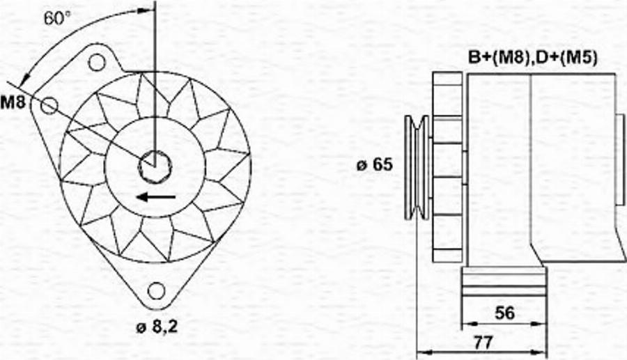 Magneti Marelli 943356677010 - Генератор unicars.by