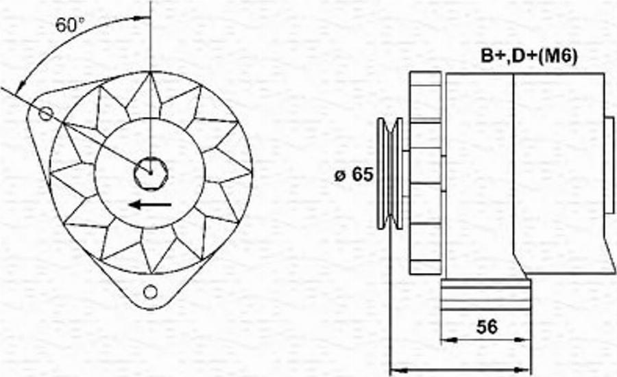 Magneti Marelli 943356090010 - Генератор unicars.by