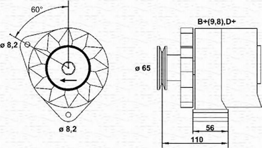 Magneti Marelli 943356098010 - Генератор unicars.by